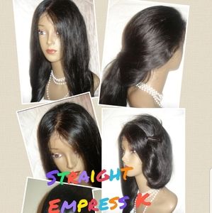Straight Virgin Unprocess Lace Front Wig 22"